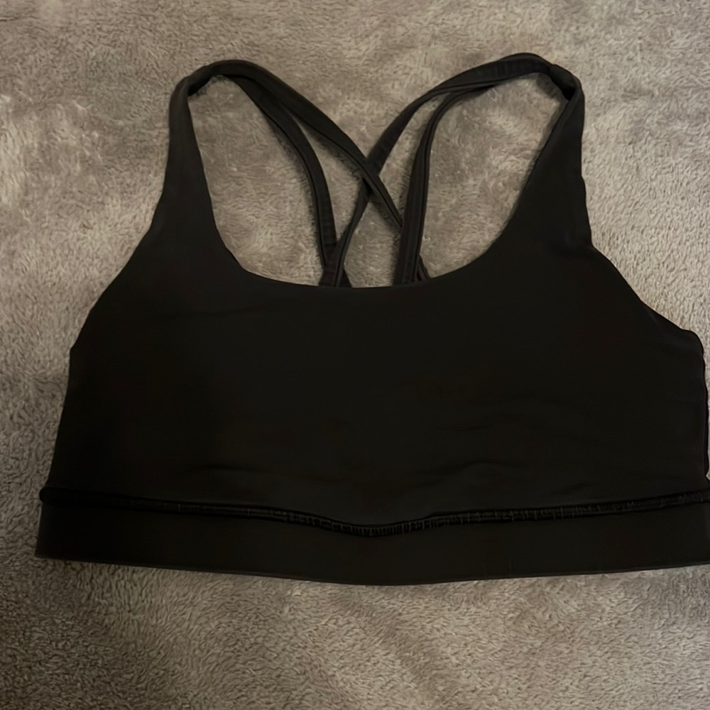 Black Lululemon Energy Bra size 6